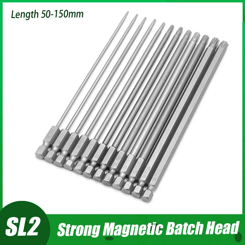 

Набор бит для электрической отвертки SL2-SL6 50/75/100/150 мм