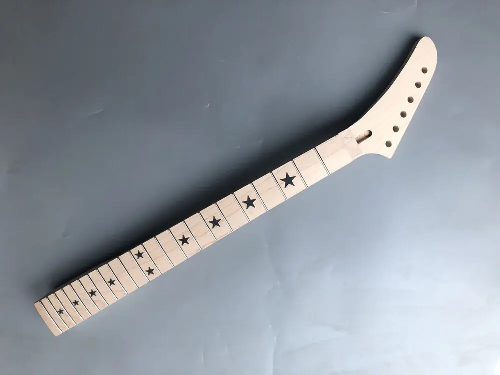 

Yinfente обратная Банановая Гитара Гриф клен Fretboard 25,5 дюйма 22 лада фиксирующая гайка # X15