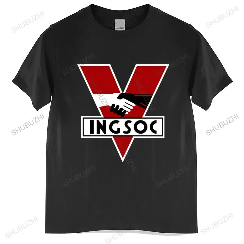 

Мужская футболка, модная брендовая черная футболка, новинка 1984, Мужская футболка INGSOC George Orwell, футболка Big Brother, потертый дизайн Bladerunner