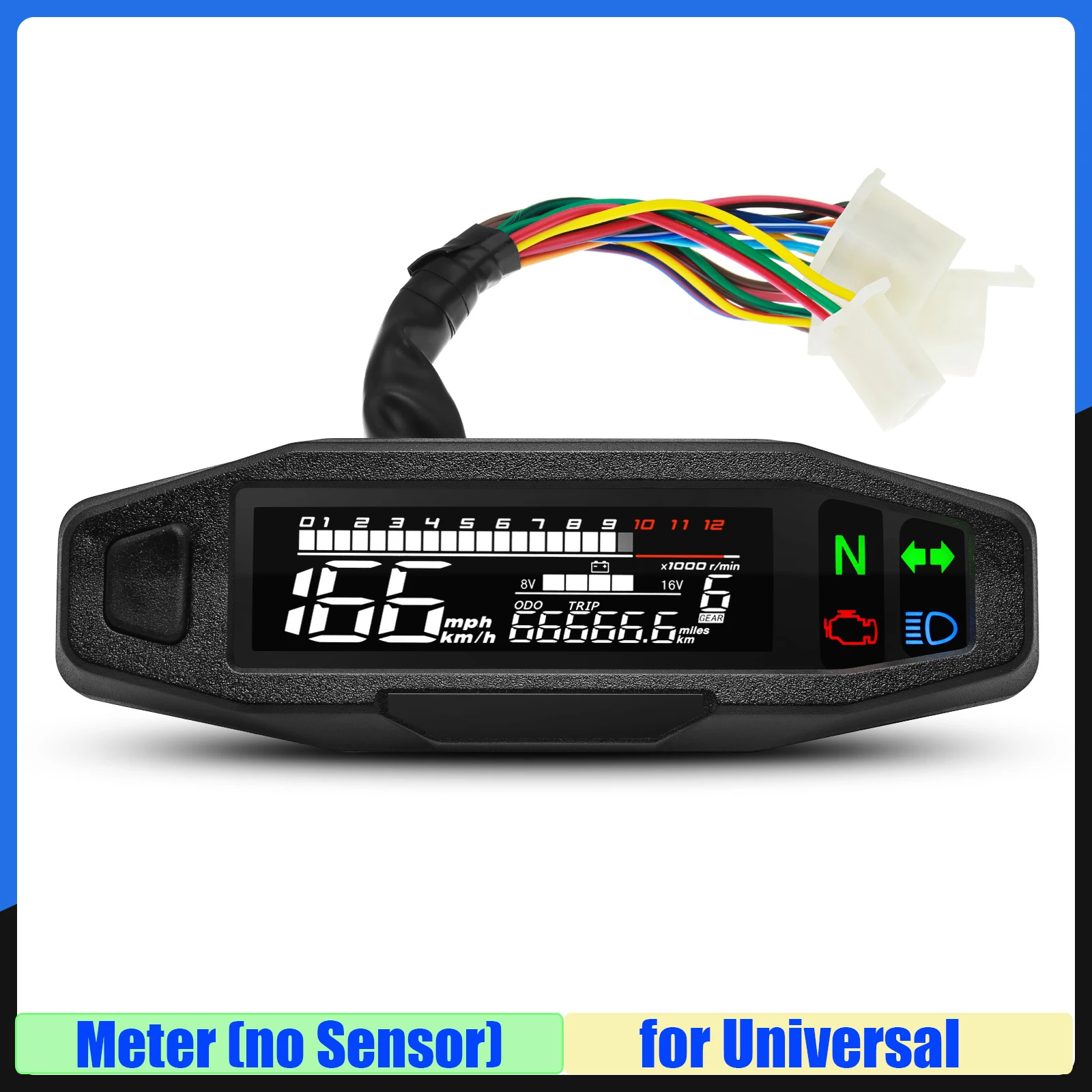 

Приборная панель мотоцикла, спидометр, ЖК-дисплей, тахометр, цифровые измерители, приборная панель, указатель поворота, световой индикатор на заказ