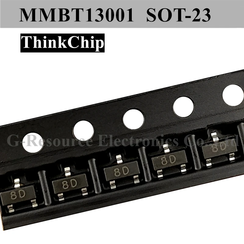 

(100pcs) MMBT13001 SOT-23 SMD NPN Signal Transistor Triode (Marking 8D)