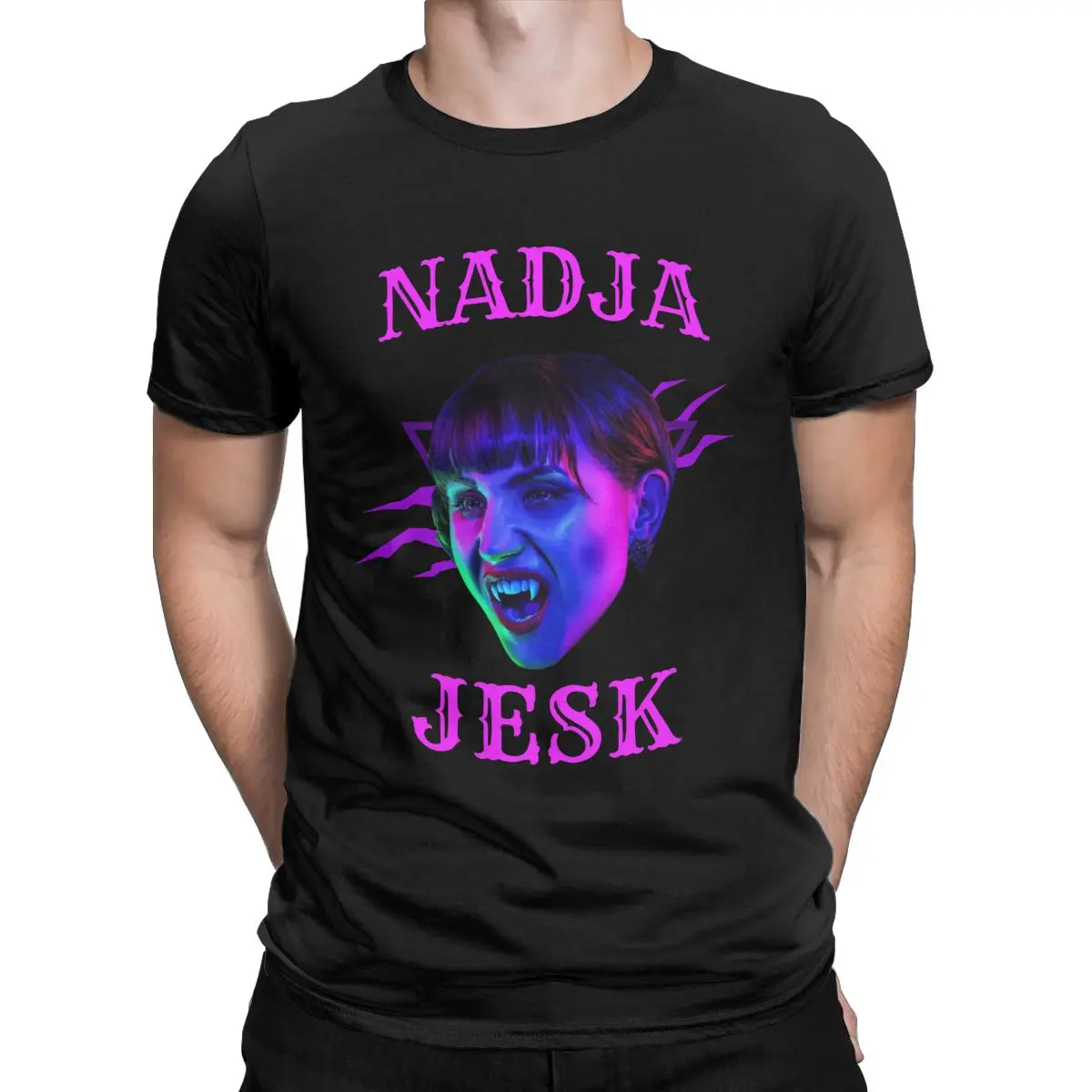 

Jesk Nadja What We Do In The Shadows Men's shirt Casual Tee Shirt Short Sleeve O Neck T-Shirts Pure Cotton Summer Clothing