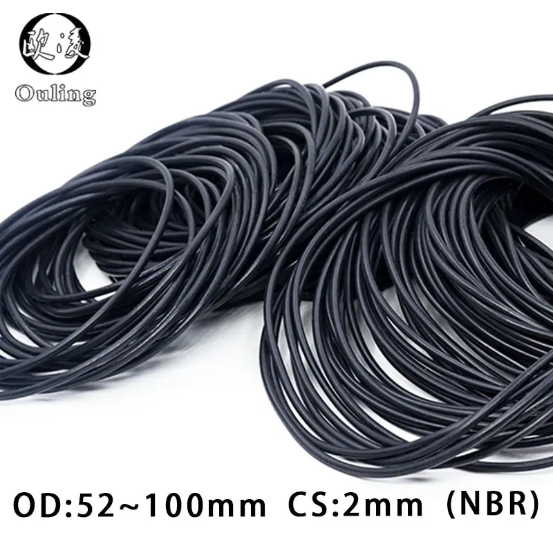 

10PC/lot Rubber Ring CS2mm NBR Sealing O Ring OD52/54/55/56/60/62/65/70/75/80/85/90/92/95/100mm O-Ring Seal Gaskets Rings Washer