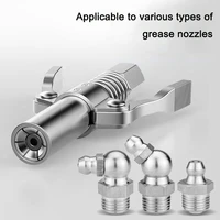 10000 psi grease tool coupler heavy duty quick lock and release double handle stainless steel npti8 leak free grease tool tip