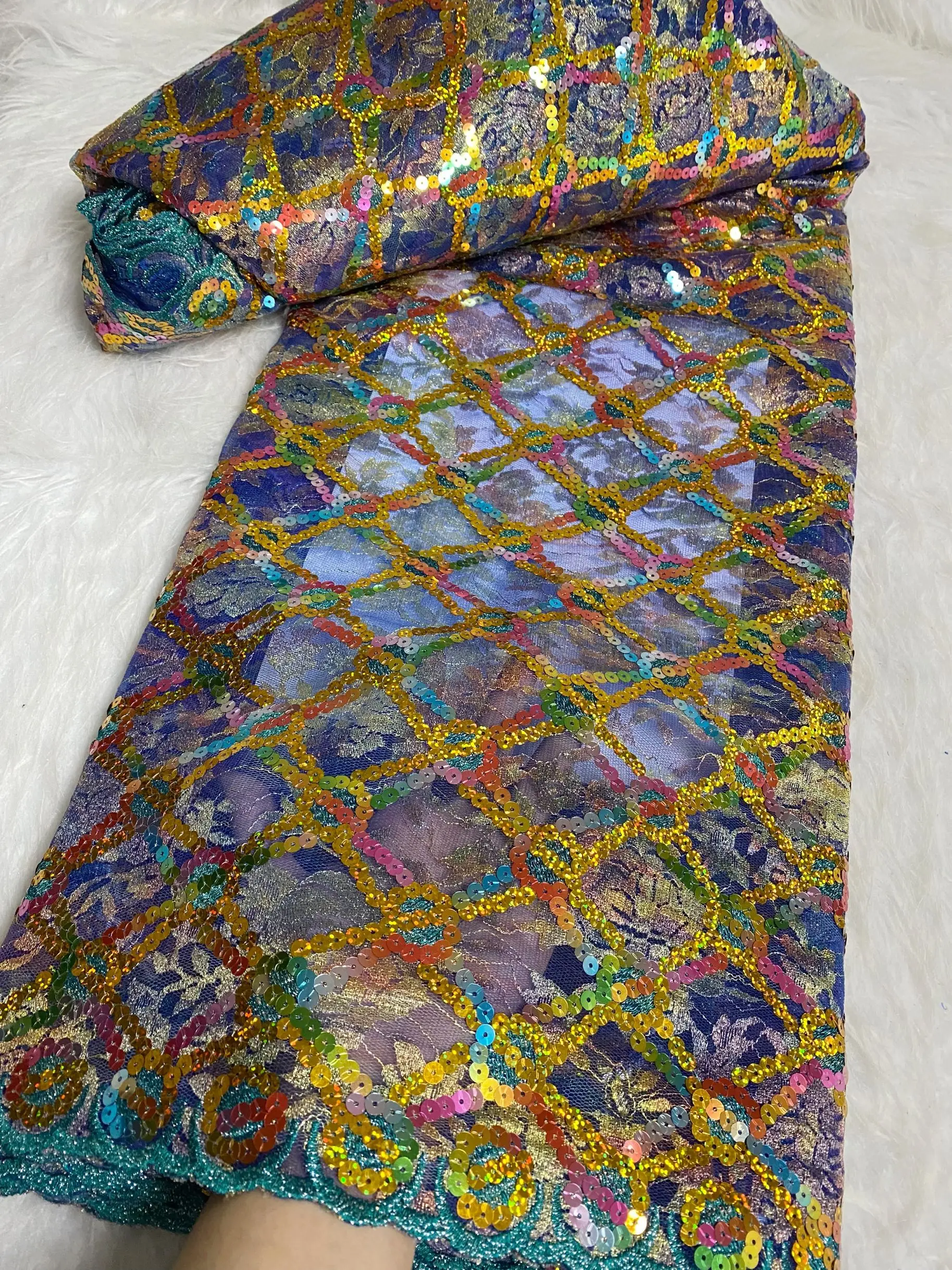 Модная последовательность кружевной ткани 2024 высокое качество африканская