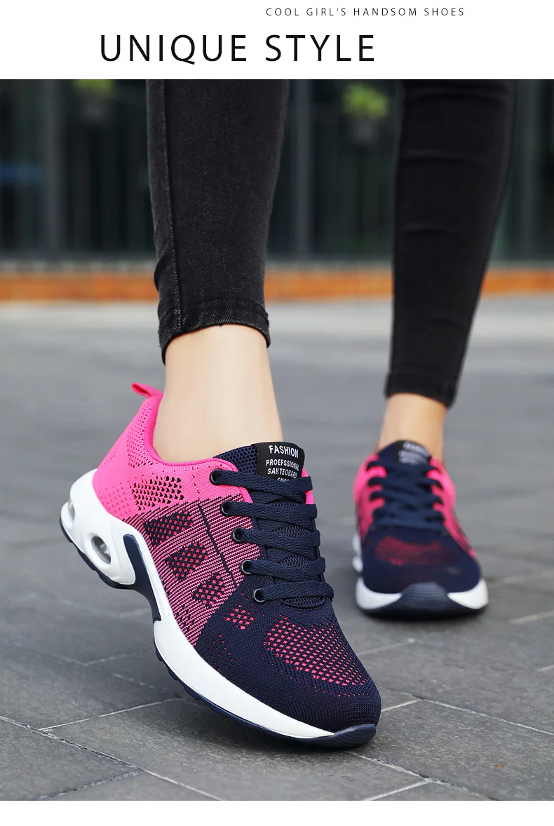 Women's Sneakers Shoes New Casual Shoes Breathable and Comfortable  Lace up Mesh Outdoor Lace Up Training Shoes