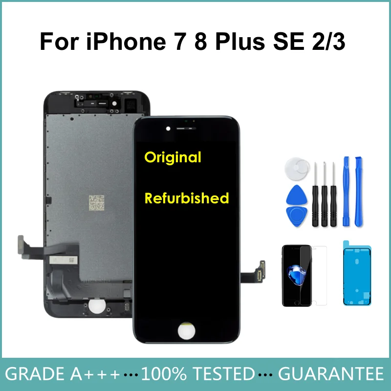 AAA+++ Original Refurbished LCD Display For iPhone 7 8 Plus SE 2020 Touch Screen Digitizer Assembly Replacement No Dead Pixel