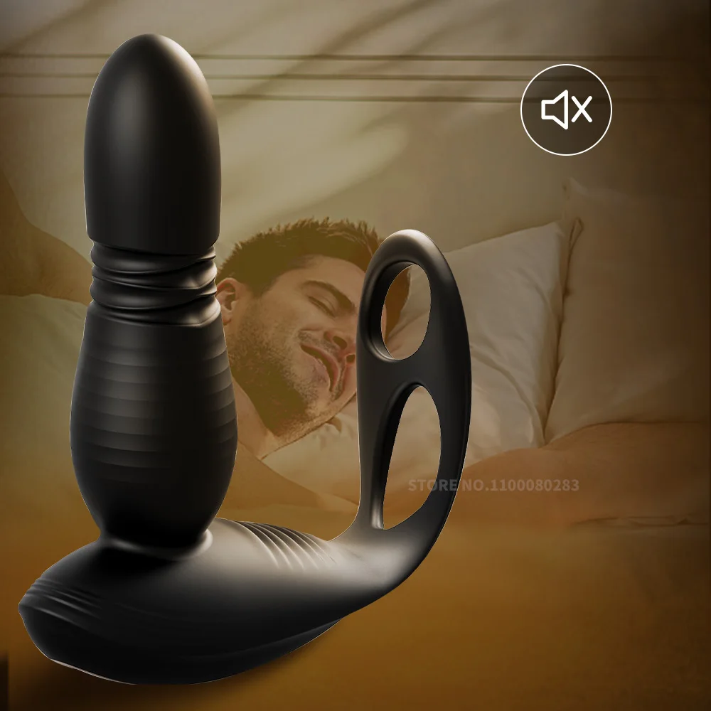 Мужской массажер простаты с дистанционным управлением телескопическая Анальная