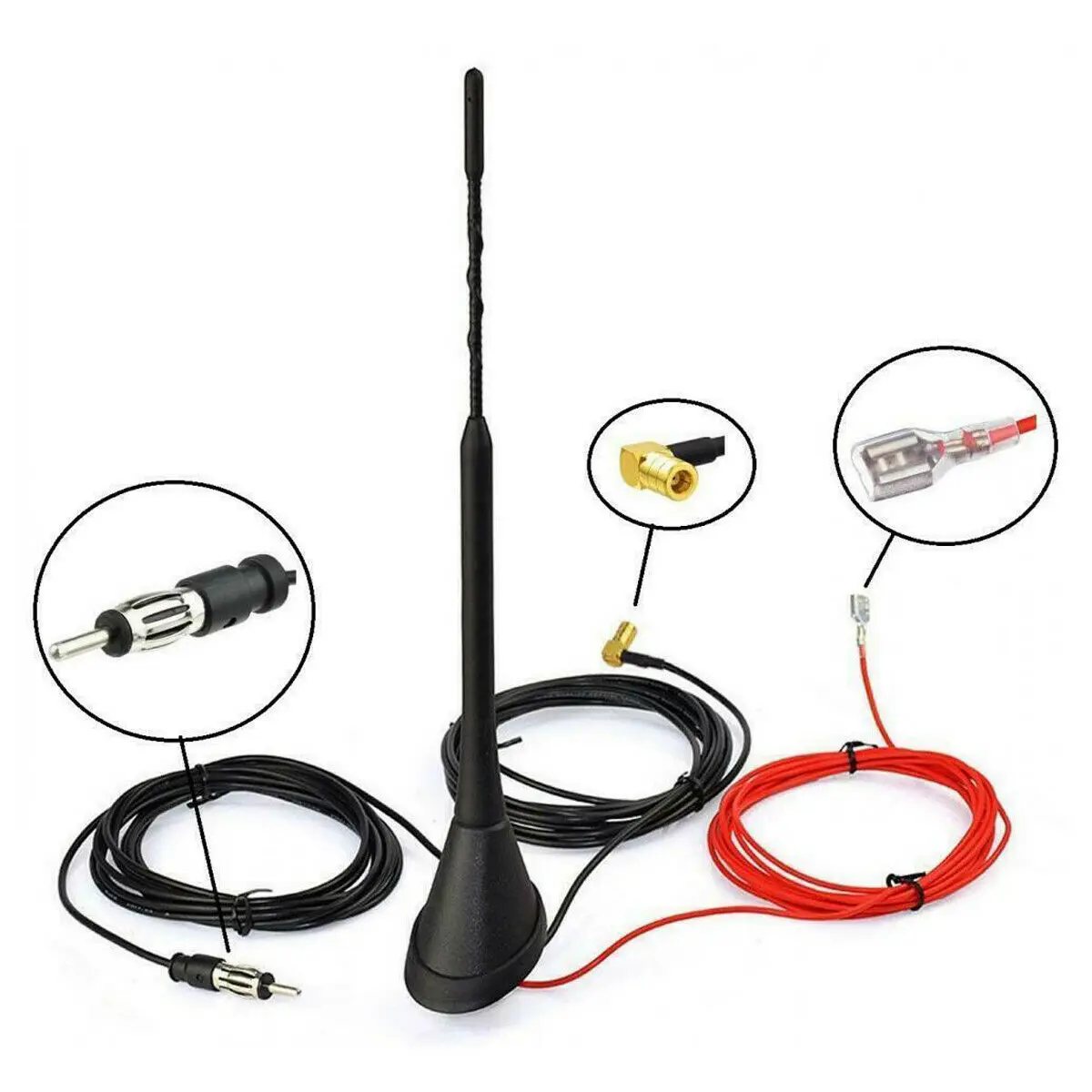 

Universal Atenna Aerial Roof Amplifier Auto Car DAB & AM/FM 1pc 50 Ohm 7/10 DB MB/DIN Connection Mount SMB 12V