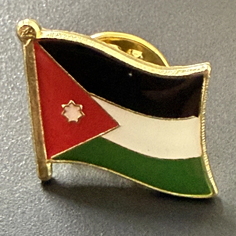 Значок с флагом Джордана символ металлические значки декоративная брошь булавки