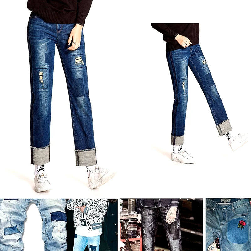 Джинсовые нашивки для одежды BMBY 12 шт. 3 цвета (4 9 дюйма X 7 дюйма)