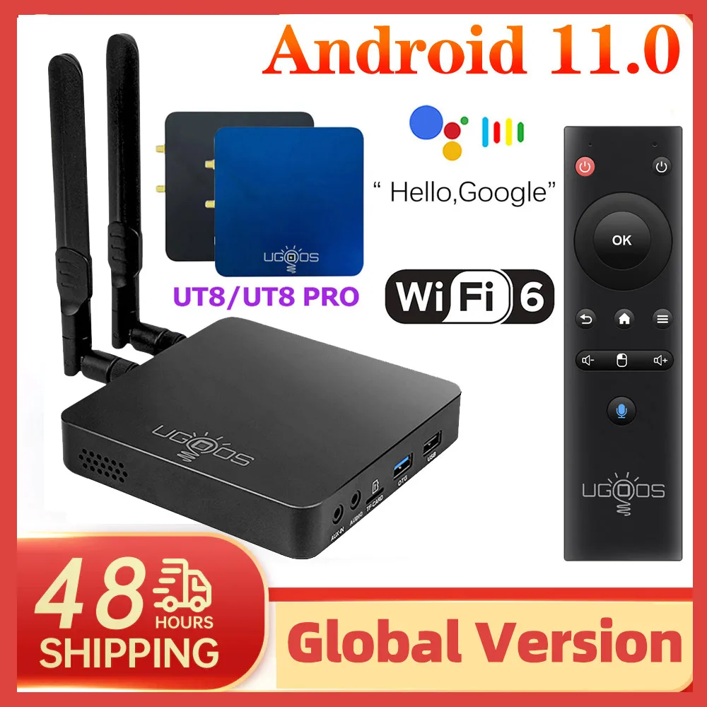 

2022 UGOOS UT8 PRO SMART TV BOX Android 11 Rockchip RK3568 DDR4 8GB 4GB RAM 64GB 32GB ROM WiFi6 1000M BT5.0 4K ANDROID TV BOX