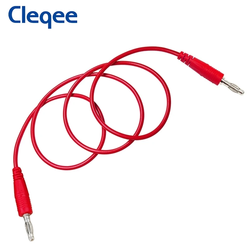 Cleqee P1041 2 шт. двойной 4 мм банановый штекер медный мультиметр тестовые выводы