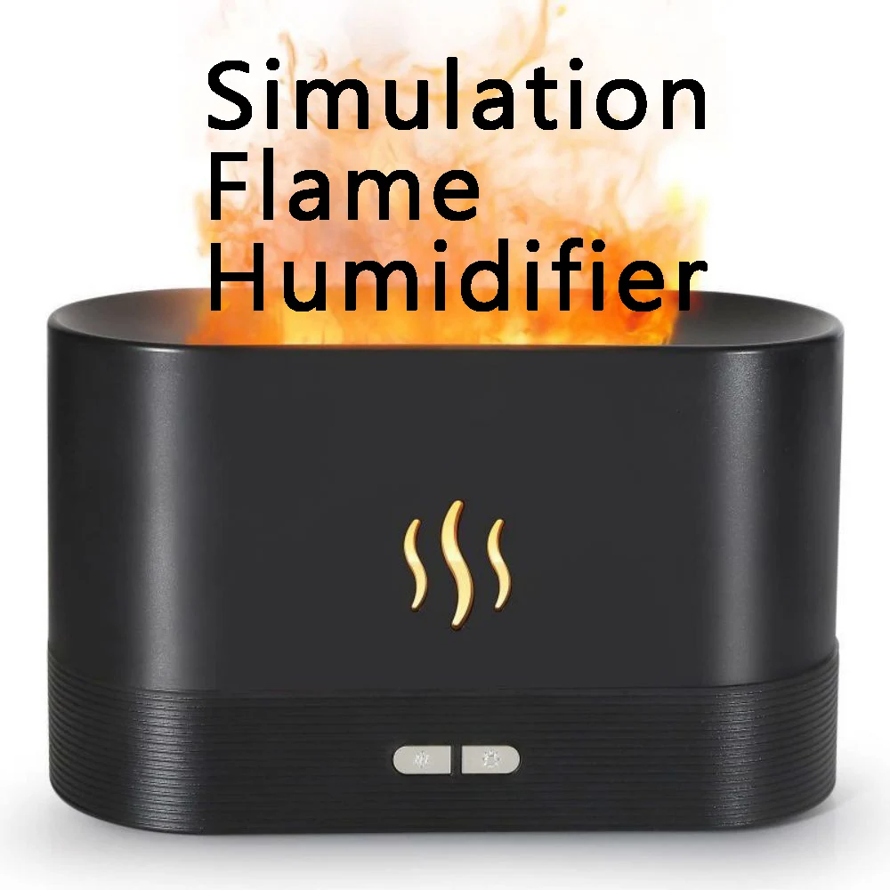 

Simulation Flame Ultrasonic Humidifier Air Purifiers 180ML Bedroom Aroma Diffuser for Home USB Sleep Atomizer Room Fragrance