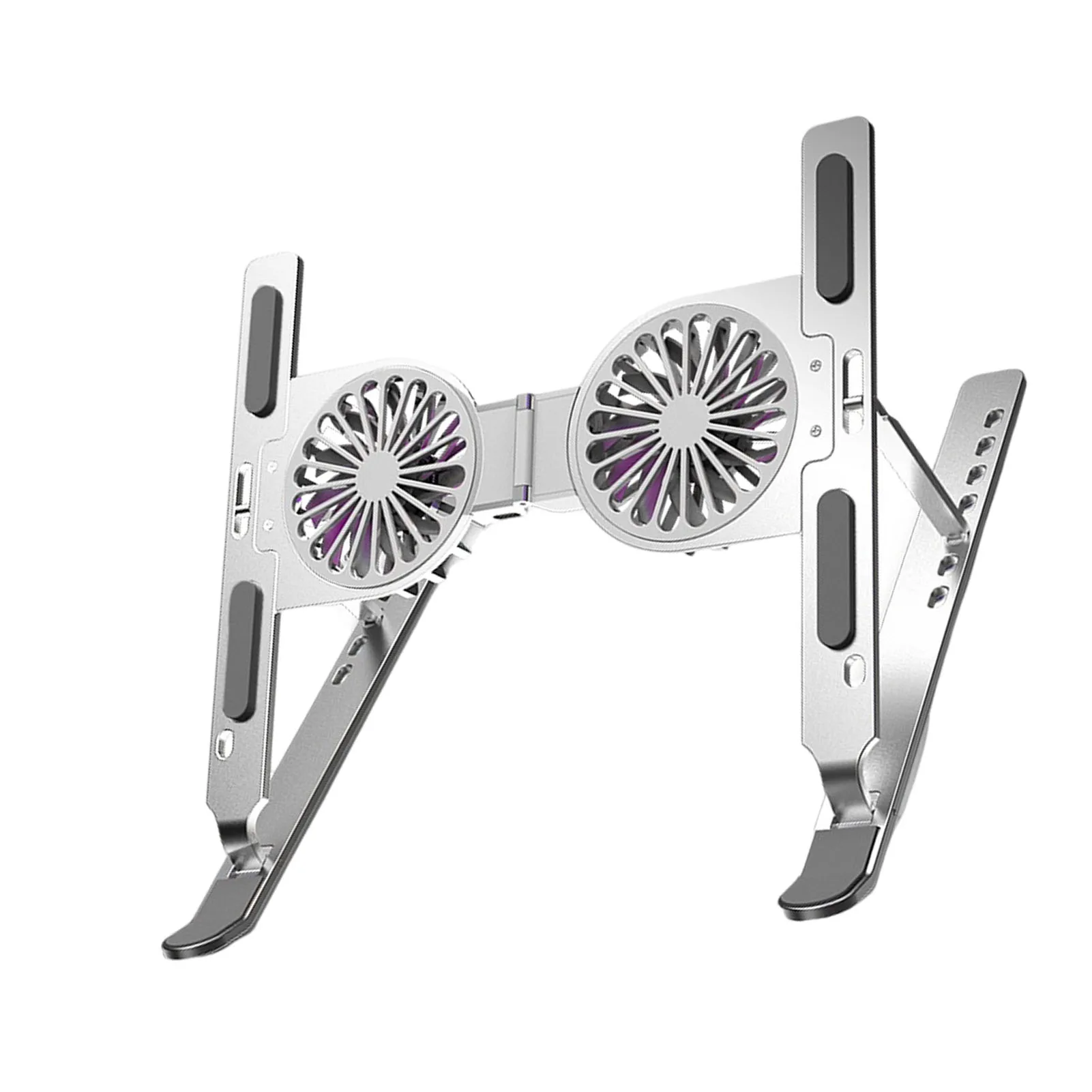 

Laptop Cooling Pad Foldable Laptop Cooling Pad Cooling Fans Stand Holder Compatible With Laptop Notebooks Up To 17in Silver