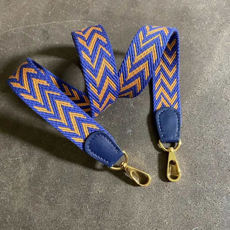 Evelyn Bag With Shoulder Strap Color Woven Canvas Shoulder Strap All-match Leather Diagonal Bag Strap Accessories