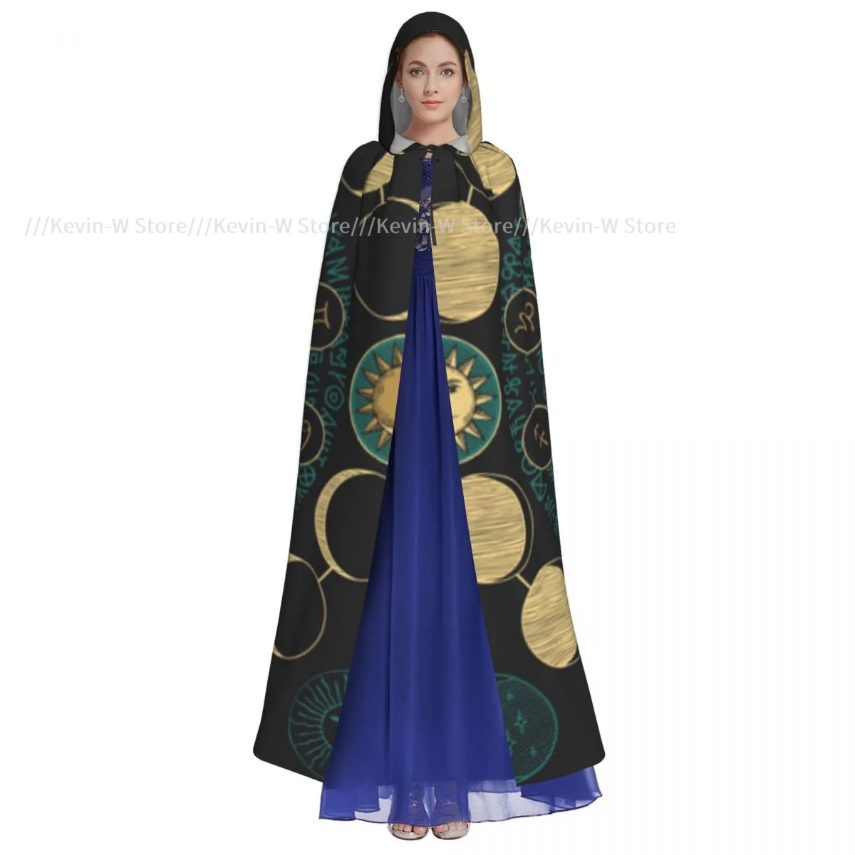 Унисекс ведьма двусторонняя с капюшоном накидка вампирами для взрослых плащ