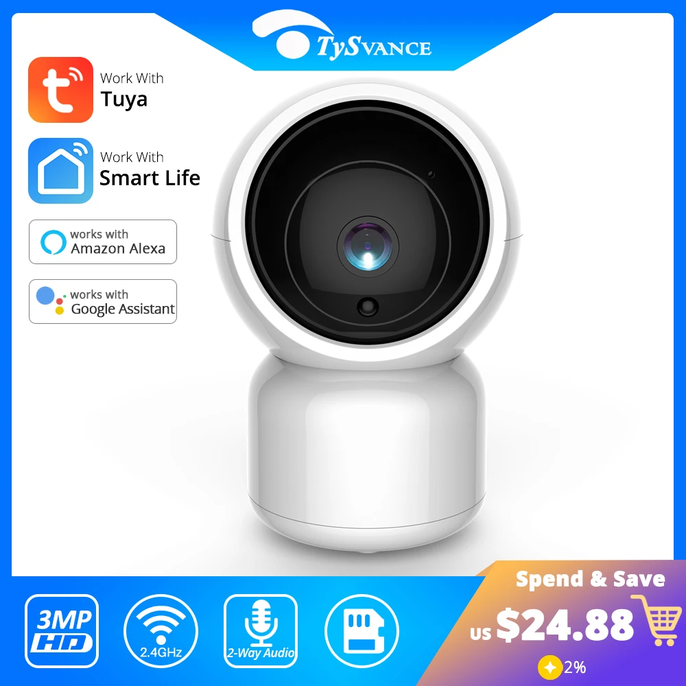 

Умная мини-IP-камера с Wi-Fi, 3 Мп, 1080P