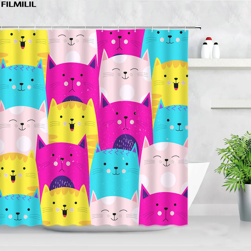 cute owl shower curtains cartoon animals color flowers fence 3d print waterproof children bathroom decor hooks bath curtain set free global shipping