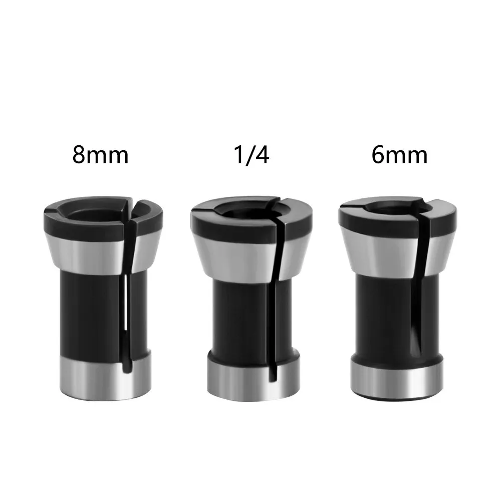 

6/ 6.35/ 8mm Shank Router Bit Extension Collet Chuck Rod Trim Molding Machine Woodworking Accessories Converter Collet