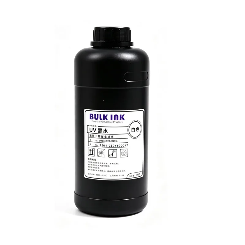 Фото Чернила LED UV 1000 мл, совместимые с печатающими головками EPSON i3200, i1600, TX800, XP600, L800, L1800, L805, DX5, DX7, DX10, 1390, R1800, R1900, для УФ-печати. №5