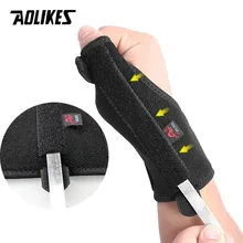 AOLIKES 1PCS Wrist Thumbs Guards Protector With Plate Supporting Sport Sprain Injury Recovery Hand Support Wrap Strap Band