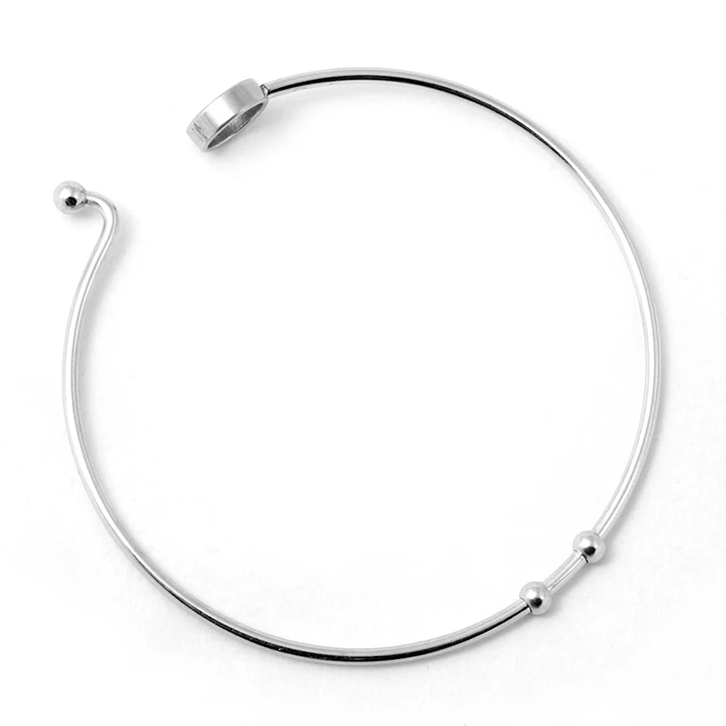 65mm Stainless Steel Bracelet 10mm Round Bead Cross Buckle Fashion Personalized New Bracelets Holder For DIY Jewelry Accessories