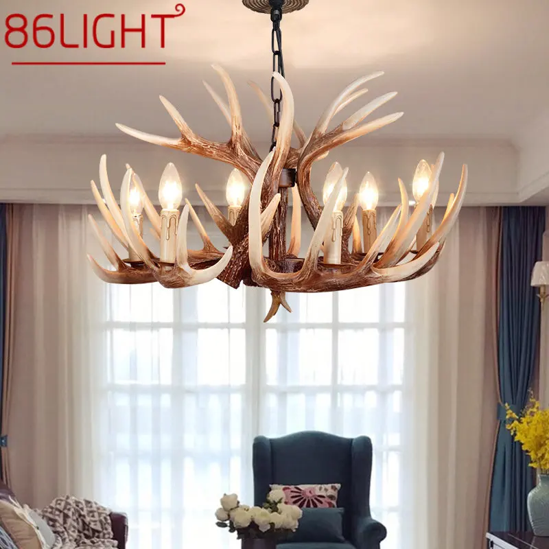 

86LIGHT Modern Chandelier Lighting Fixtures Creative LED Antler Pendant Ceiling Lamp for Home Dining Room Decor