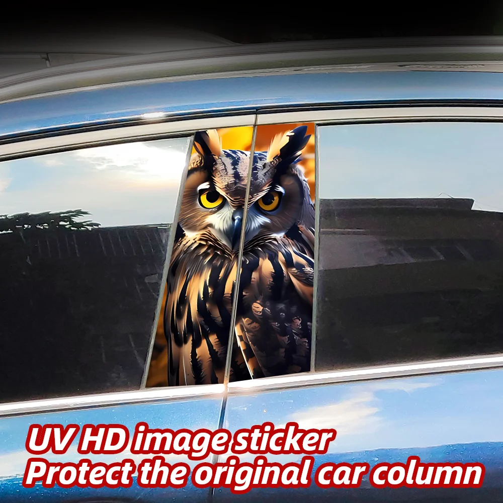 Сова автомобильные наклейки животные авто B-стойка водостойкий солнцезащитный