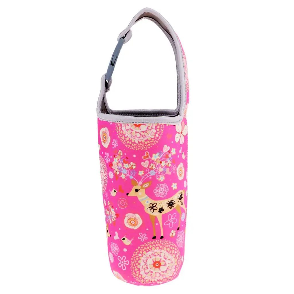 Insulated Neoprene Water Bottle Holder Bag Case Pouch Cover Lightweight Dust-proof Climbing Cycling Hiking Picnic Camping Accs