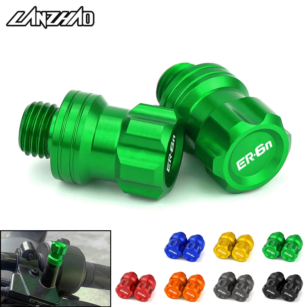 

ER6N Motorcycle Handlebar Rear View Mirror Mount Screws Bolts Caps Covers M10 CNC Accessories for Kawasaki ER-6N 2005- 2020