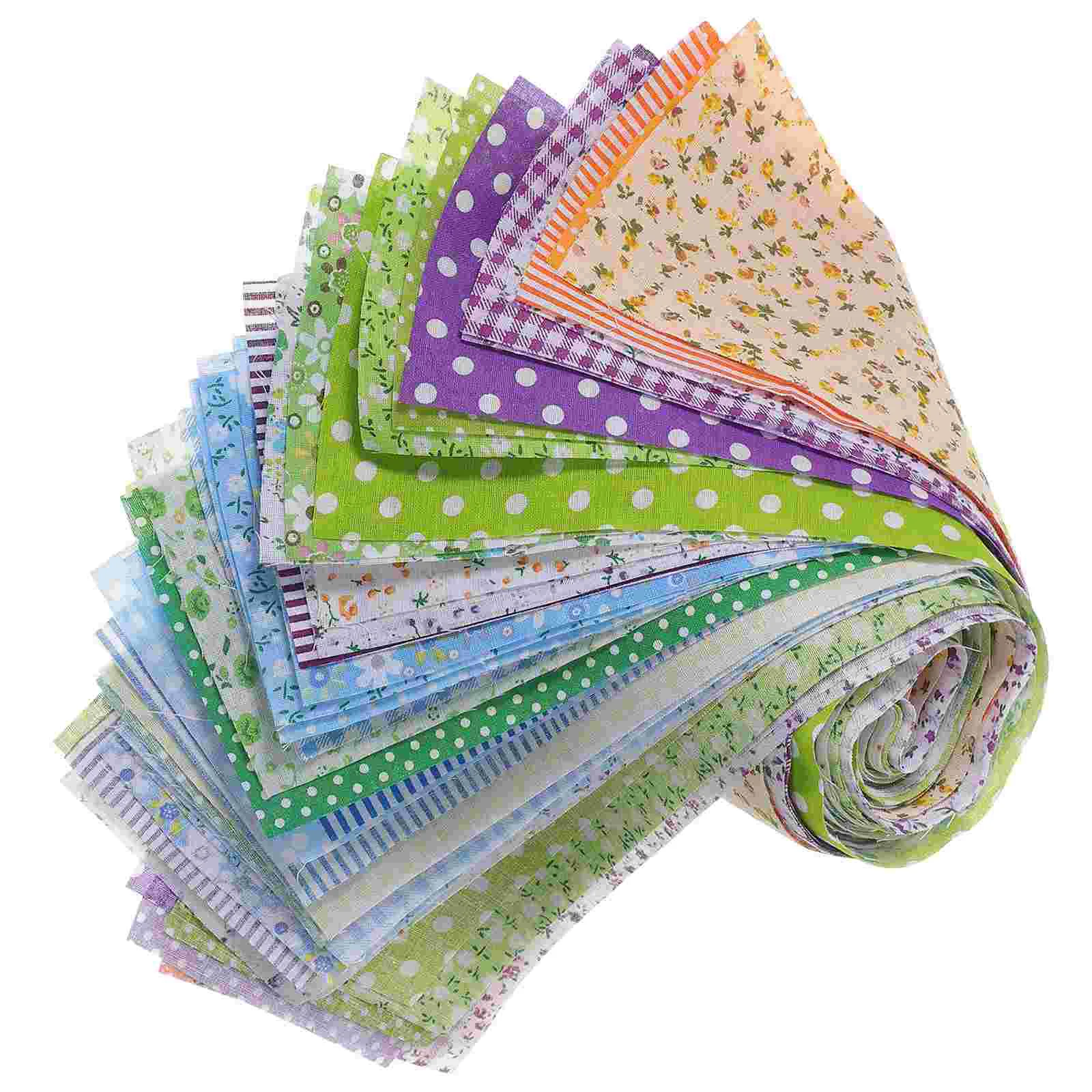 

28 Sheets Spring Fabric Squares Panels Quilting Winter Bulk Cotton Pre-cut Patchwork Embellishment Sewing Supplies