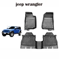 Rubber Car Floor Mats Set For Jeep Wrangler JK JL Waterproof Accessories Automovil Auto Interior Carpets