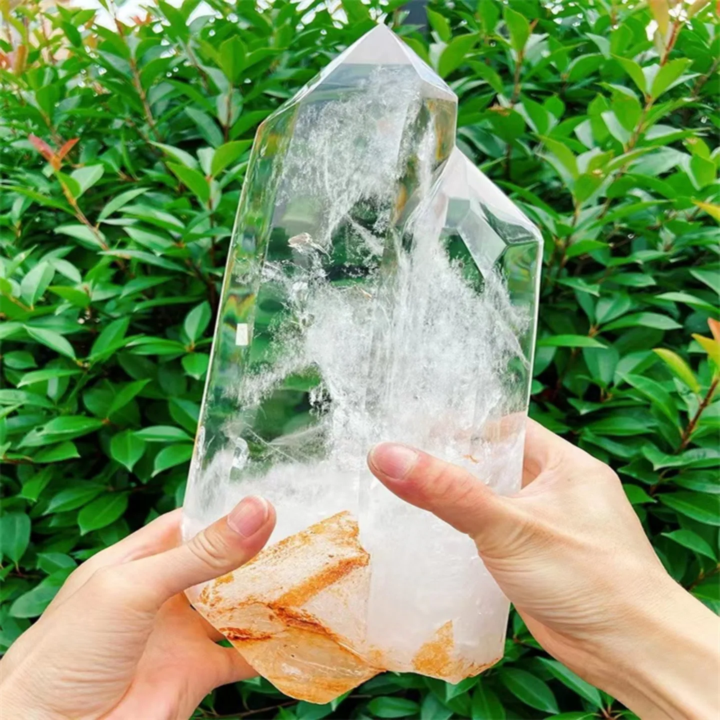 

High quality natural clear quartz healing tower Bottom Rough Stone Shape Complimentary Suitable Base