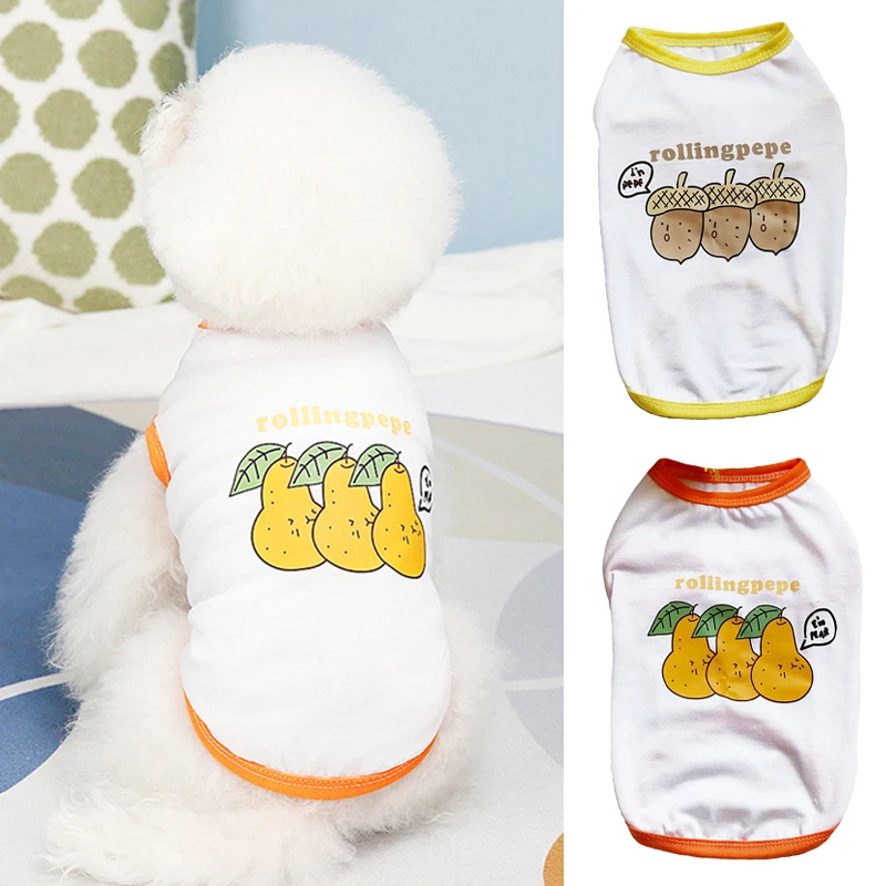 

Dog Cartoon Vest Pet Supplies Pet Printed T-shirts Vest Universal Casual Printed Cartoon Cute Dog Clothes For Small Medium Pets