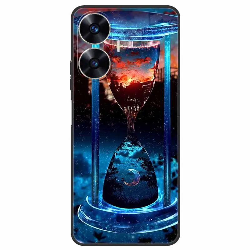 Мягкий чехол для Realme C55 с волчьими львами росписью силиконовый мягкий C 55 2023 RMX3710