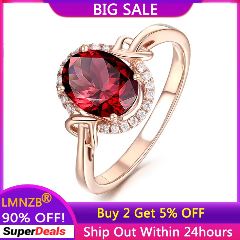 

Luxury Fashion Rose Gold Color Rngs For Women Natural Imitation Ruby Tibetan Silver Ring Jewelry Anniversary Gift R436