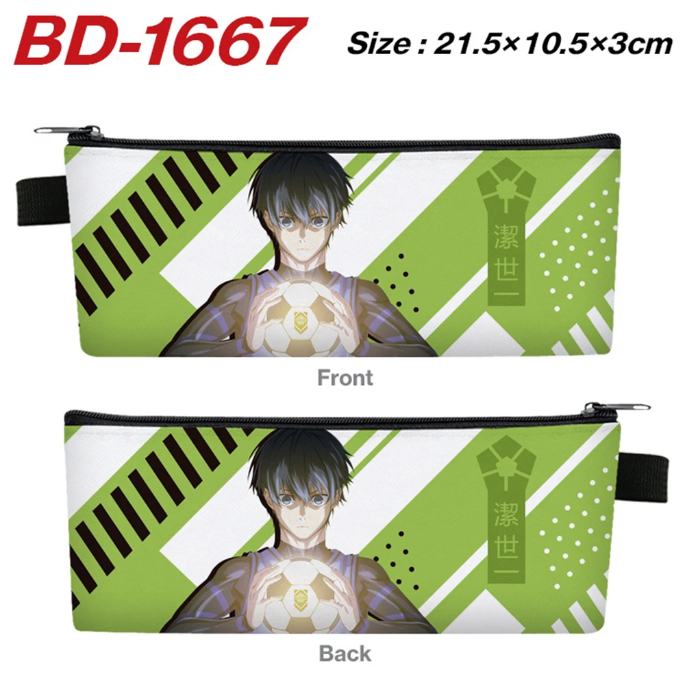 Anime BLUE LOCK Print PU Small Pen Bag Zip Pencil Case Student Stationery Supplies Unisex Full Color Cosmetic Cases Cartoon Gift images - 6