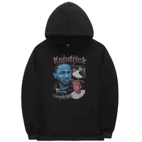 rapper kendrick yamal the king from compton oversized hip hop portrait graphic printed hoodie men women fashion loose sweatshirt