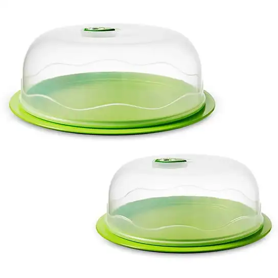 

Ready-Serve Domed Food Storage Container, BPA-Free 4-Piece Nesting Set with Vacuum Seal Plastic food containers Food container w