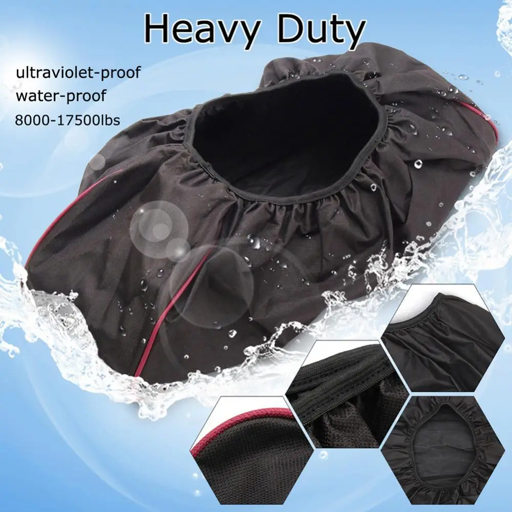 

Dust Capstan Protective Cover for 8000-17500lbs Car Trailer SUV 600D Winch Waterproof Oxford Cloth Mechanical Tool Bag Cloth Bag