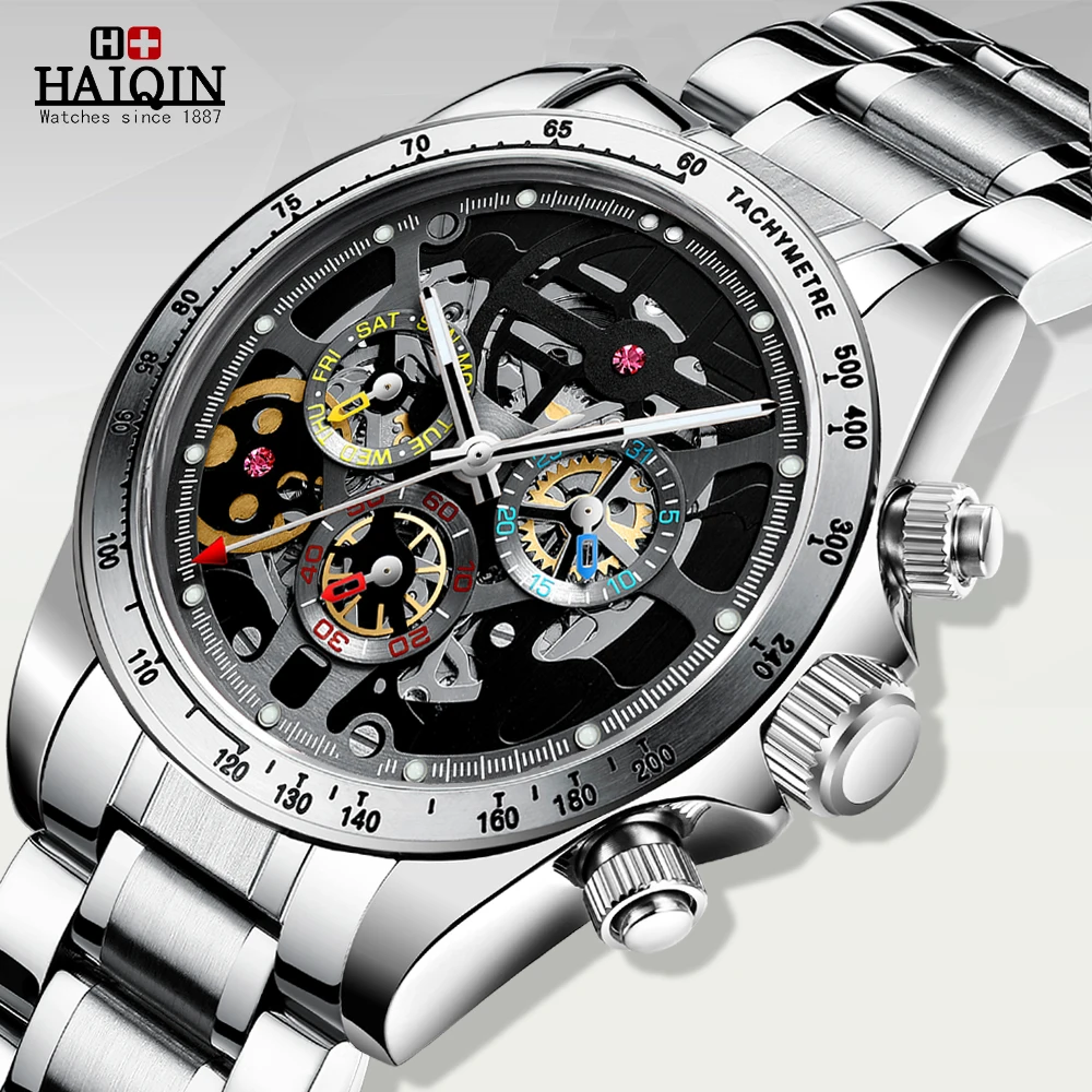 

Top Brand Luxury Watches Men's Skeleton Watches Watch For Men Automatic Mechanical Watch Men's Waterproof Clock 2022