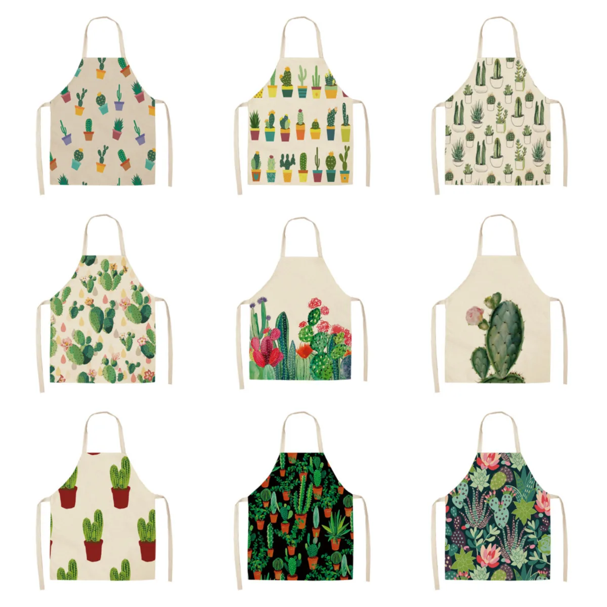 

1 шт., Женский фартук из хлопка и льна