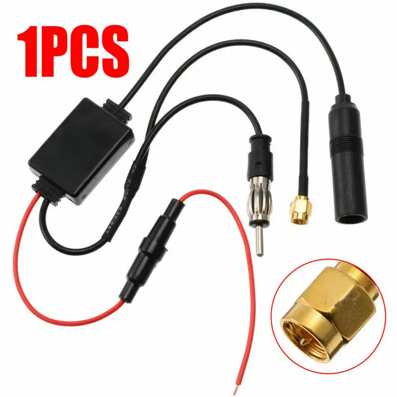 

Universal Stereo Aerial DAB AM FM Radio Car Antenna Amplifier Splitter Signal AMP Booster Radio Signal AMP Amplifier Booster