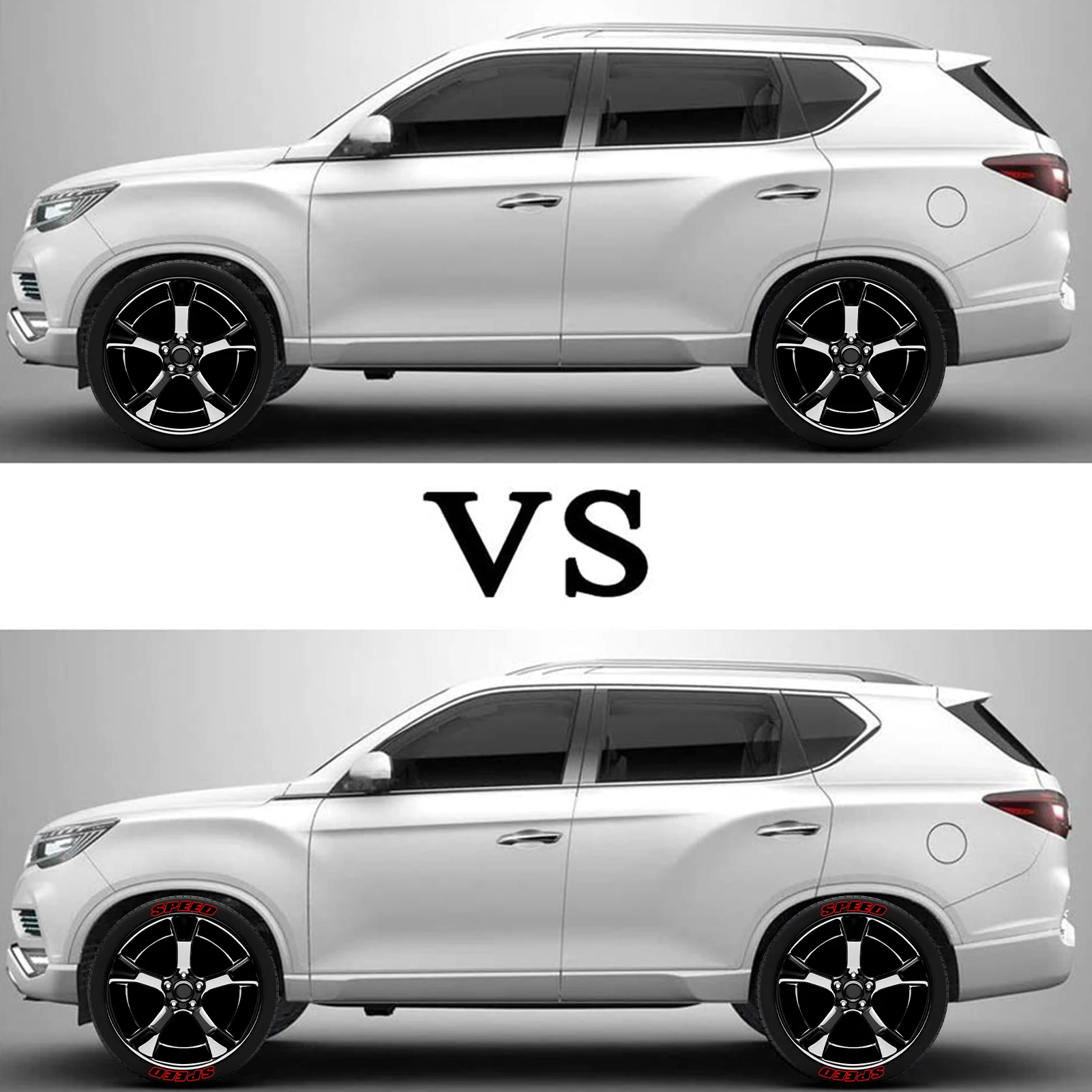 

Tire Decals 8 Pcs Car Wheel Lettering Decals Personalized 3D Tire Wheel Decals Decals DIY Permanent Rubber Tire Lettering