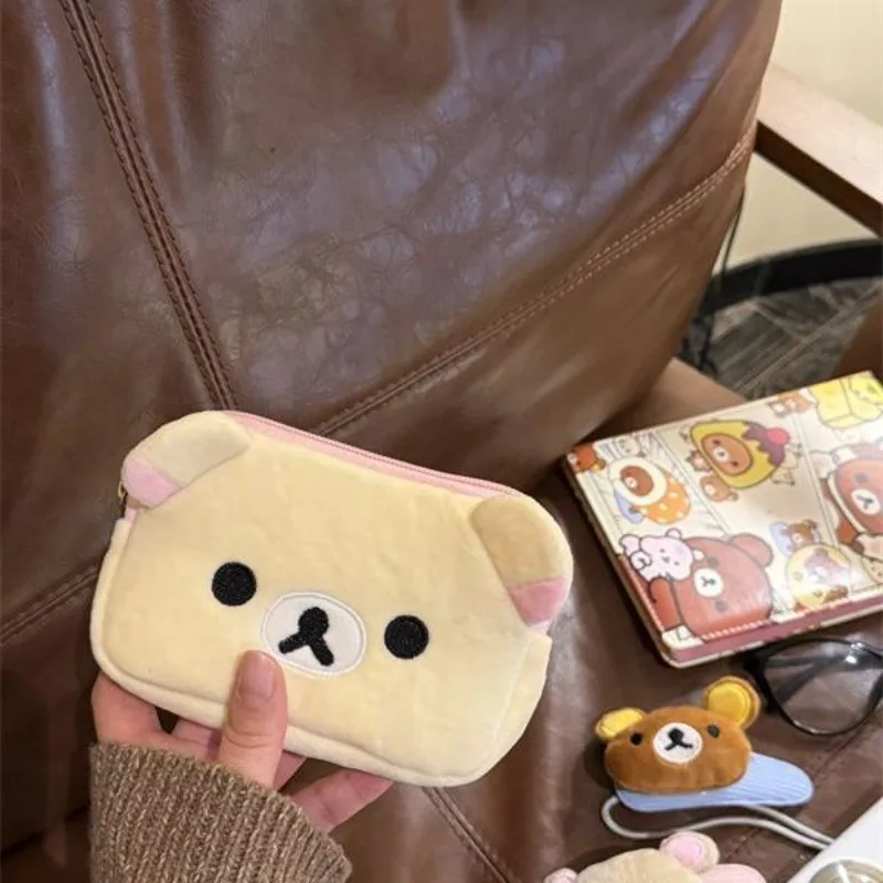 Фото Креативный кошелек-монетница Rilakkuma, периферийный аксессуар, сумка для хранения карт Korilakkuma, небольшая сумка для хранения, подарок на день рождения. №5