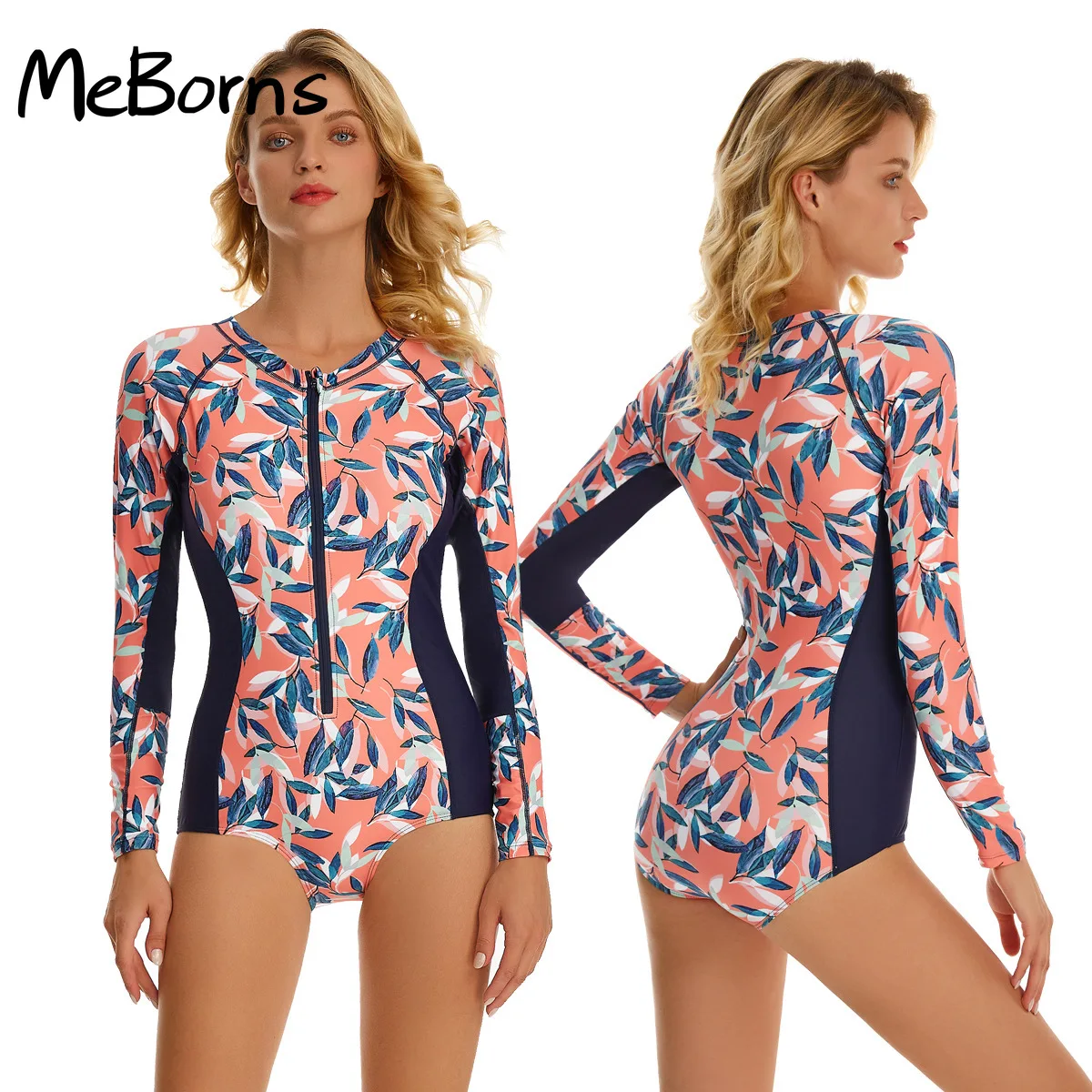 

Long Sleeve Swimwear Women Sexy Surfing One Piece Swimsuit 2022 Swimming Bathing Suit Beach Wear Bodysuit Monokini Rashguard