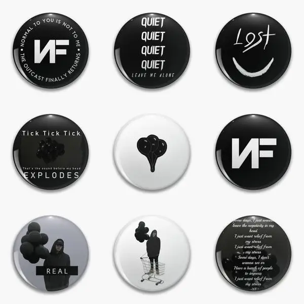 

The Search Nf Returns Leave Me Alone Quiet Version Lost Paid My Soft Button Pin Customizable Collar Badge Jewelry Gift Brooch