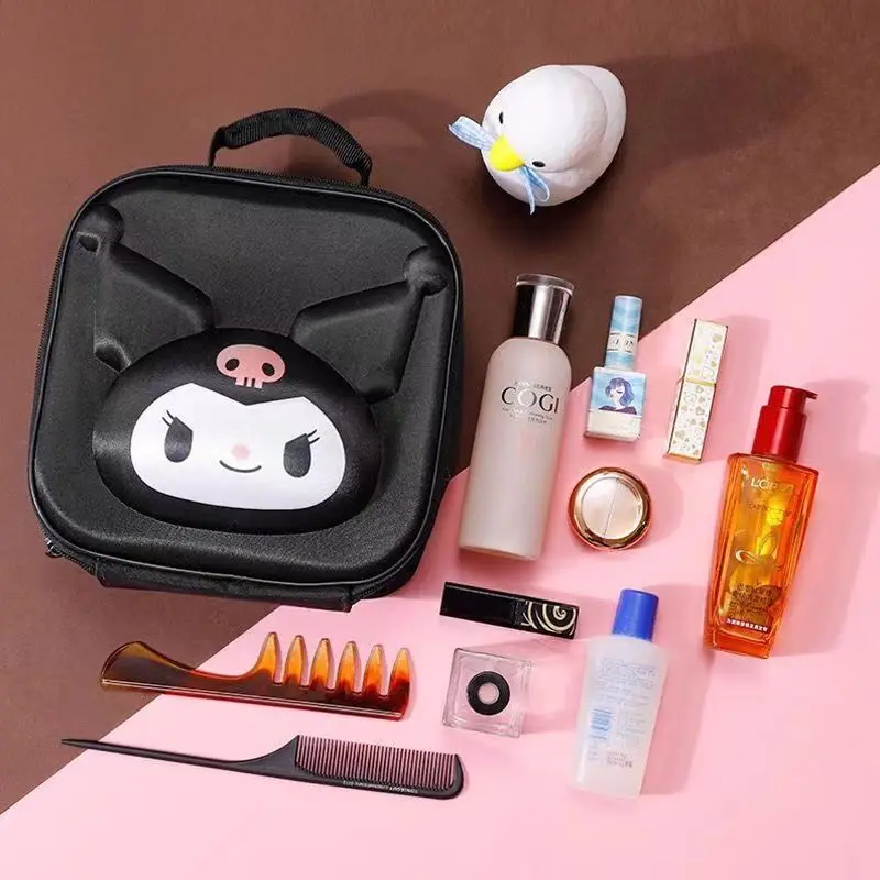 

Kawaii Cosmetic Bag Kuromi Cute Cartoon Traveling Waterproof Bag Women's Sundries Storage Bag Girls Wash Bags