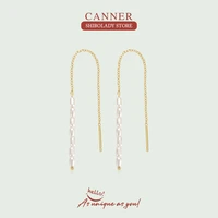 canner tassel chain pearls pendientes plata 925 earring for women drop earrings piercing jewelry pendientes colgantes wedding